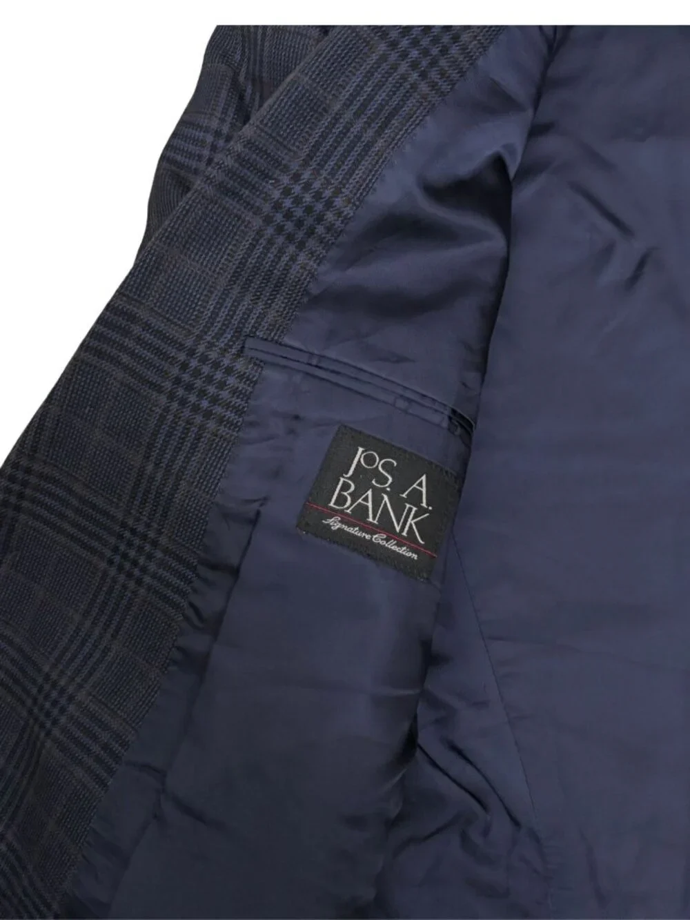 SILK & CAMELHAIR Jos A Bank Blazer Sport Coat PLAID Luxury Business Jacket 46R